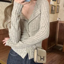 HERE&NOW Women V-Neck Long Sleeves Top-picture-19