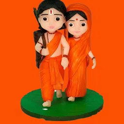 SSS SCULPTURE Orange Showpieces-picture-28