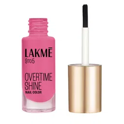 Lakme 9 to 5 Primer + Gloss Nail Color - Pink Pace - 6 ml image 1