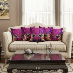 SEJ by Nisha Gupta Multicolor Cushion Covers - Set of 5-image-124