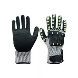 SSWW HPPE Nitrile Vibration Resistant Gloves Black and Grey Color, L Size, SSWW_91 (Pack of 1 Pair)-24