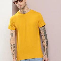 Dillinger Yellow Cotton Regular Fit T-Shirt-image-94