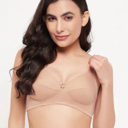 Clovia Beige Cotton Everyday Bra-image-57