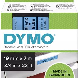Dymo D1 Tapes - Black Text On Blue Tape 19 mm 7 Mtr For Lm-420 & Mobile Labeler-image-13