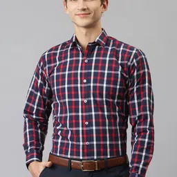 ACCOX Men Comfort Tartan Checks Opaque Checked Formal Shirt-picture-43