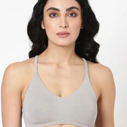 BLOSSOM Grey Full Coverage Beginners Bra-image-22