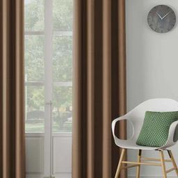 DDECOR Live Beautiful Brown Polyester 7 ft Door Curtain-image-42