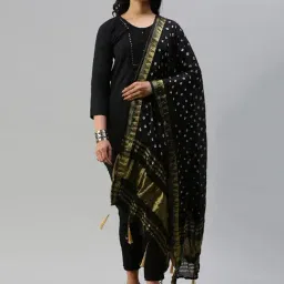 Soch Black Bandhani Dupatta-image-40