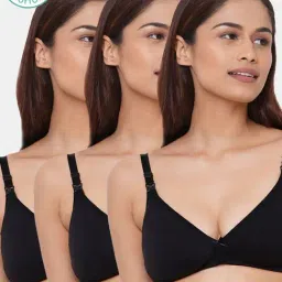 Inner Sense Black Non Wired Non Padded Nursing Bra (Pack Of 3)-picture-37