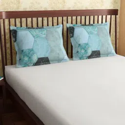 Petal Home Hexagon Teal 300 TC Cotton Pillow Covers - Set of 2-image-65