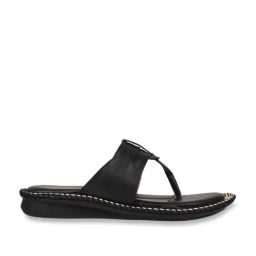 Iconics Women's Black Thong Sandals-image-16