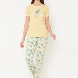 Sweet Dreams Yellow Printed Top With Pyjamas-picture-14