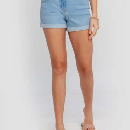 Zink London Blue High Rise Shorts-image-29