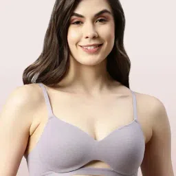 Enamor Purple Non-Wired Padded T-Shirt Bra-picture-48