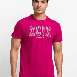 Globus Dark Pink Round Neck T-Shirt-image-77