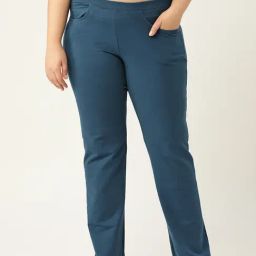 theRebelinme Blue Cotton Regular Fit Pants-image-22