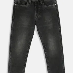 Octave Kids Gun Metal Grey Cotton Washed Jeans-image-22