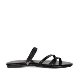 W Women's Wmelody Black Thong Sandals-image-1