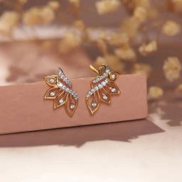 Kisna Diamond & Gold Jewellery 14k (585) Gold Oriana Diamond Earring-image-14