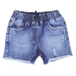 Kiddopanti Kids Blue Solid Shorts-picture-22
