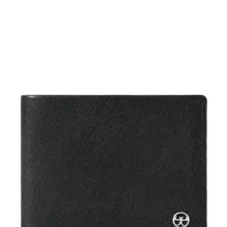 Eske Black Textured Leather Bi-Fold Wallet for Men-2