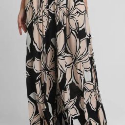 Forever 21 Black Printed Flared Fit Mid Rise Pants-image-119