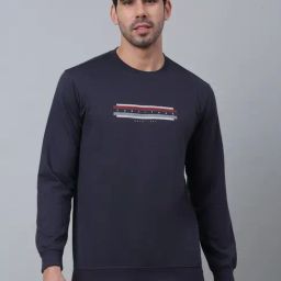 Cantabil Men's Solid Dark Grey Regular Fit Round Neck Casual T-Shirt-image-91