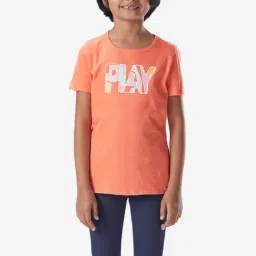 DOMYOS By Decathlon Kids Pink Printed T-Shirt-image-75