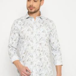 Duke Grey Blended Slim Fit Printed Shirt-picture-30