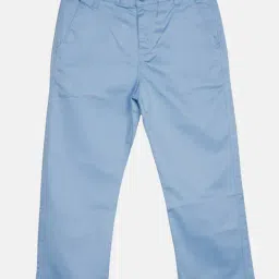 Kiddopanti Kids Light Blue Solid Pants-picture-2