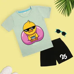 YK Disney Boys Printed Round Neck Pure Cotton T-shirt With Shorts-image-74