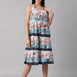 Oxolloxo Multicolor Floral Print Beachwear Dress-image-41