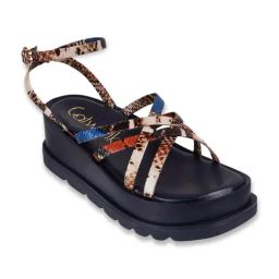 Catwalk Women's Comfy Coma Glam Blue Ankle Strap Wedges-picture-8