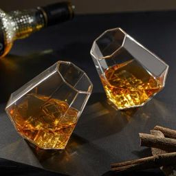 Troveas Transparent Curved Delight Cocktail Glasses - Set of 2 (240 ml)-image-1