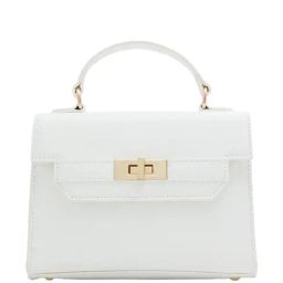Call It Spring White Solid Small Handbag-image-11