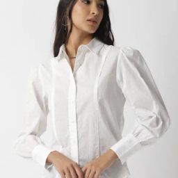 RAREISM White Cotton Solid Top-image-74