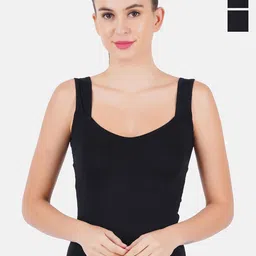 Ramraj Pack of 3 Cotton Camisoles R1Graceyblack-image-94