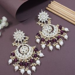 I Jewels Contemporary Chandbalis Earrings-image-25