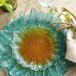 Pure Home and Living Blue Glass Dessert Plates-image-27