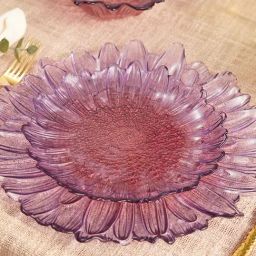Pure Home and Living Pink Glass Dessert Plates-image-67