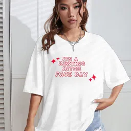 AAHWAN Typography Printed Round Neck Drop-Shoulder Sleeves T-shirt-picture-35