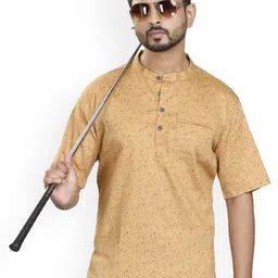 Authentics Men Geometric Printed Thread Work Kurta-picture-6