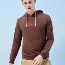 Bewakoof Men Brown Terry Regular Fit Graphic Sweatshirt-picture-48