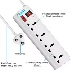 Fedus Switch Board Extension with 4 m Long Wire (White) image 4