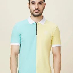 Being Human Multicolor Regular Fit Colour Block Polo T-Shirt-16
