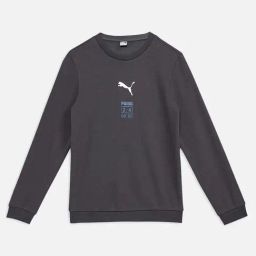 Puma Boys Grey Cotton Solid Full Sleeves Sweatshirts-image-92
