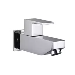 Aquieen Kubix Silver Brass Long Body Bib Cock with Wall Flange, AQN 568-image-15