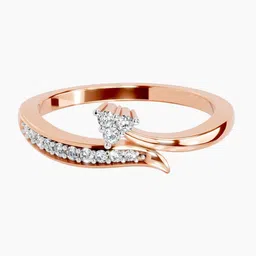 Sparkles Lab Grown Rose Gold 14K Diamond Studded 0.09 Carat Round Fashion Ring 1.87 g-image-60