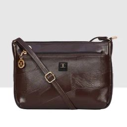 Esbeda Brown Patchwork Medium Cross Body Bag-41