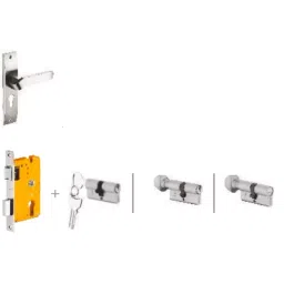 Dorset HL Series -Hale HL HALE 190 mm SS Finish Combo Lock Sets With Mortise Lever Lock (KY) image 1